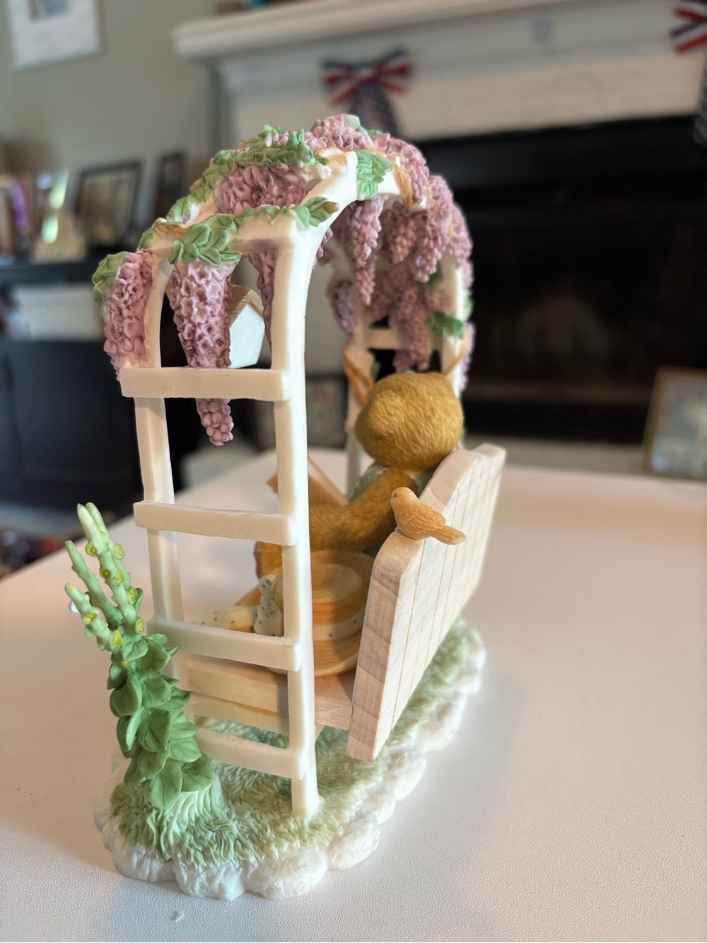 Cherished Teddies "GENEVIEVE" 2002 Membears Only Figurine Club Piece arbor swing - Picture 3 of 8